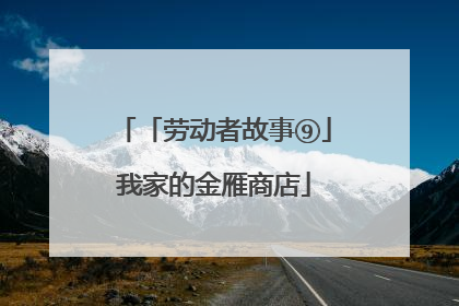 「劳动者故事⑨」我家的金雁商店