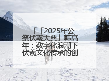 「2025年公祭伏羲大典」韩高年：数字化浪潮下伏羲文化传承的创新之道