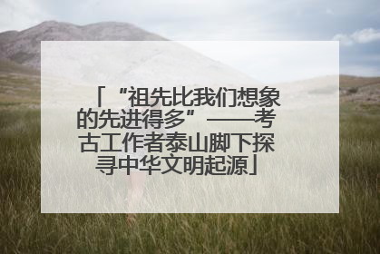 “祖先比我们想象的先进得多”——考古工作者泰山脚下探寻中华文明起源