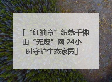 “红袖章”织就千佛山“无废”网 24小时守护生态家园