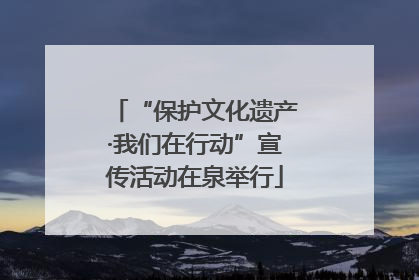 “保护文化遗产·我们在行动”宣传活动在泉举行