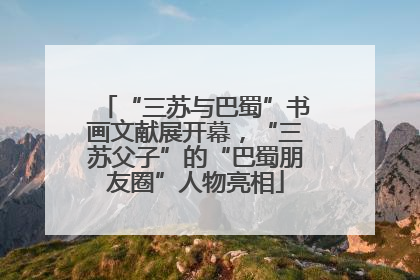 “三苏与巴蜀”书画文献展开幕，“三苏父子”的“巴蜀朋友圈”人物亮相