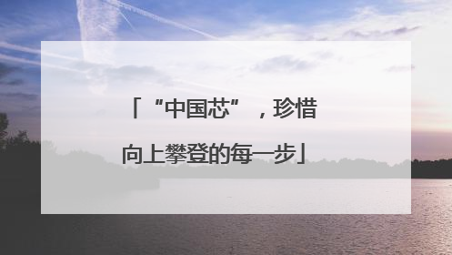 “中国芯”，珍惜向上攀登的每一步