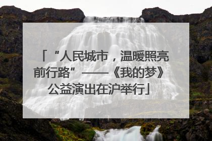 “人民城市，温暖照亮前行路”——《我的梦》公益演出在沪举行