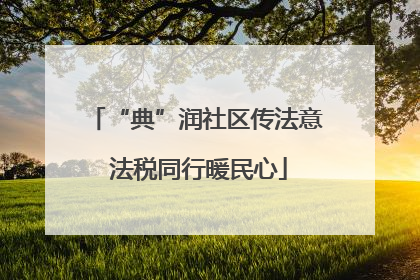 “典”润社区传法意 法税同行暖民心