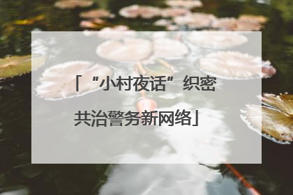 “小村夜话”织密共治警务新网络