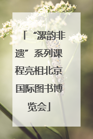“漯韵非遗”系列课程亮相北京国际图书博览会