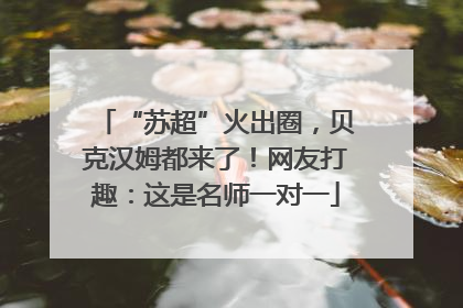 “苏超”火出圈，贝克汉姆都来了！网友打趣：这是名师一对一