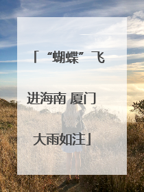 “蝴蝶”飞进海南 厦门大雨如注