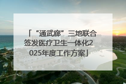 “通武廊”三地联合签发医疗卫生一体化2025年度工作方案