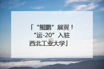 “鲲鹏”展翼！“运-20”入驻西北工业大学