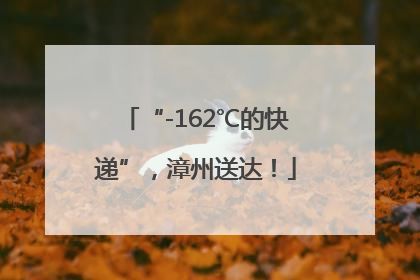 “-162℃的快递”，漳州送达！