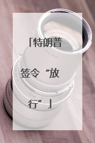 特朗普签令“放行”
