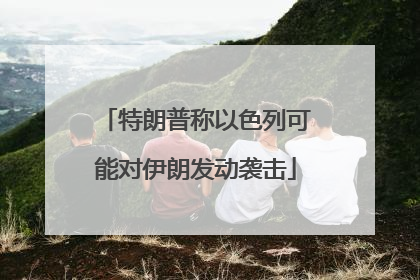 特朗普称以色列可能对伊朗发动袭击