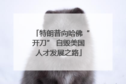 特朗普向哈佛“开刀” 自毁美国人才发展之路
