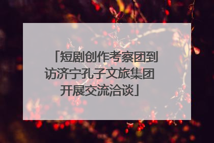 短剧创作考察团到访济宁孔子文旅集团开展交流洽谈