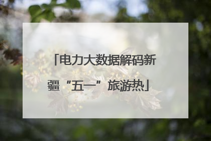 电力大数据解码新疆“五一”旅游热