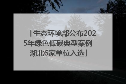 生态环境部公布2025年绿色低碳典型案例 湖北6家单位入选