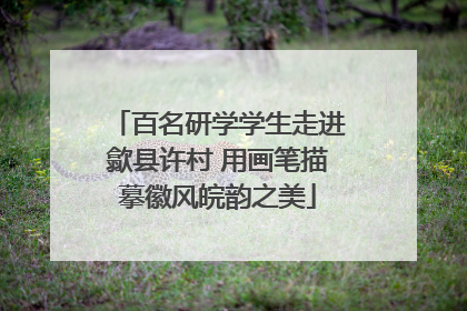 百名研学学生走进歙县许村 用画笔描摹徽风皖韵之美