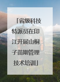 省级科技特派员在印江开展山桐子苗期管理技术培训