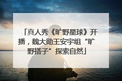 真人秀《旷野星球》开播，魏大勋王安宇组“旷野搭子”探索自然