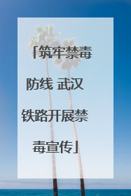 筑牢禁毒防线 武汉铁路开展禁毒宣传