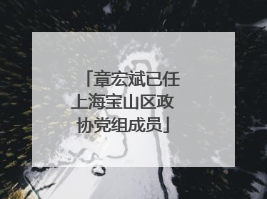 章宏斌已任上海宝山区政协党组成员