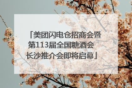 美团闪电仓招商会暨第113届全国糖酒会长沙推介会即将启幕