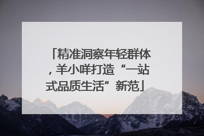 精准洞察年轻群体，羊小咩打造“一站式品质生活”新范