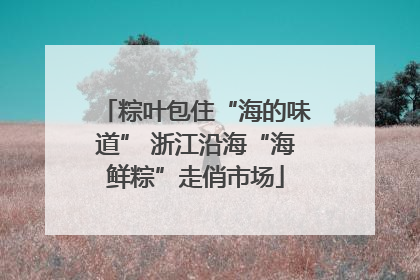 粽叶包住“海的味道” 浙江沿海“海鲜粽”走俏市场