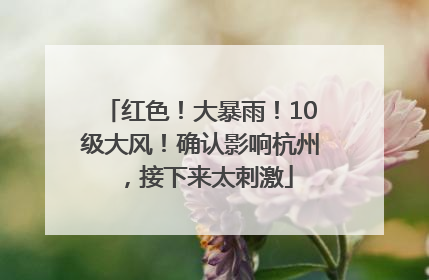 红色！大暴雨！10级大风！确认影响杭州，接下来太刺激