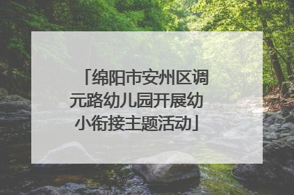 绵阳市安州区调元路幼儿园开展幼小衔接主题活动