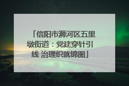 信阳市浉河区五里墩街道：党建穿针引线 治理织就锦图