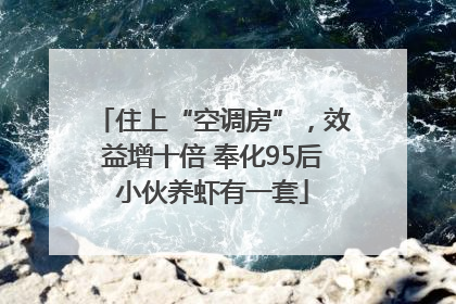 住上“空调房”，效益增十倍 奉化95后小伙养虾有一套