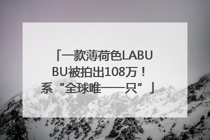 一款薄荷色LABUBU被拍出108万！系“全球唯一一只”