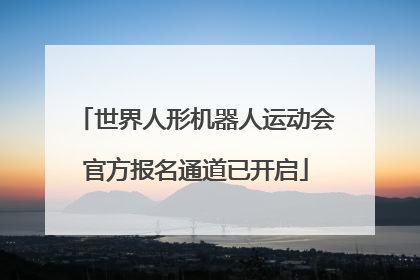 世界人形机器人运动会官方报名通道已开启