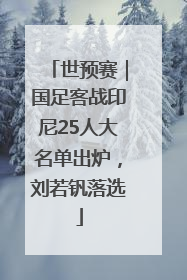 世预赛｜国足客战印尼25人大名单出炉，刘若钒落选