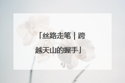 丝路走笔｜跨越天山的握手