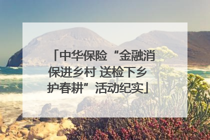 中华保险“金融消保进乡村 送检下乡护春耕”活动纪实
