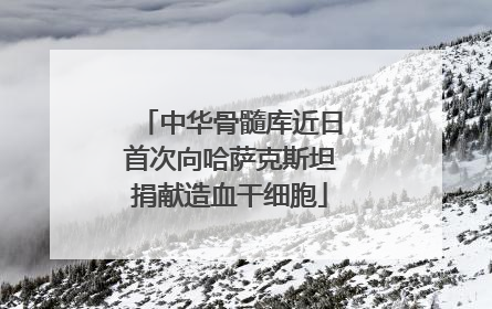 中华骨髓库近日首次向哈萨克斯坦捐献造血干细胞