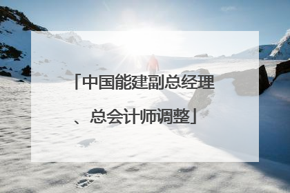 中国能建副总经理、总会计师调整