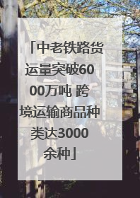 中老铁路货运量突破6000万吨 跨境运输商品种类达3000余种