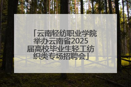 云南轻纺职业学院举办云南省2025届高校毕业生轻工纺织类专场招聘会