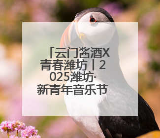 云门酱酒X青春潍坊丨2025潍坊·新青年音乐节即将启幕！