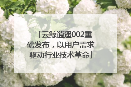 云鲸逍遥002重磅发布，以用户需求驱动行业技术革命