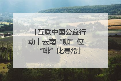 互联中国公益行动丨云南“咖”位“啡”比寻常