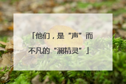 他们，是“声”而不凡的“澜精灵”