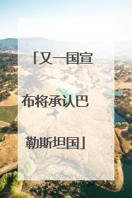 又一国宣布将承认巴勒斯坦国