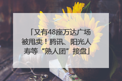 又有48座万达广场被甩卖！腾讯、阳光人寿等“熟人团”接盘