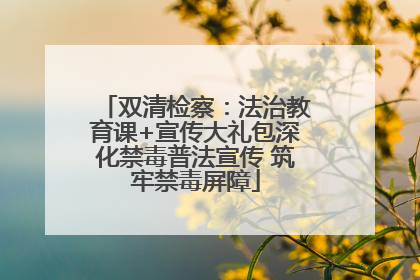 双清检察：法治教育课+宣传大礼包深化禁毒普法宣传 筑牢禁毒屏障